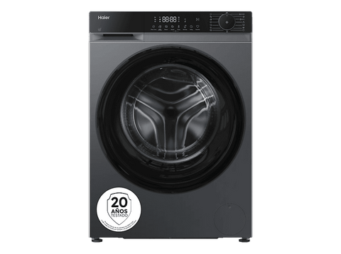 Lavadora carga frontal - Haier HW90-BP14357GTUS, 9kg, 1400 rpm, 15 Programas, Opción Vapor, Inverter, Inox