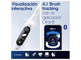 Centro de higiene dental - Oral-B Irrigador + Cepillo de dientes eléctrico iO6, 5 modos de limpieza y presión de agua, 4 chorros de agua, Blanco