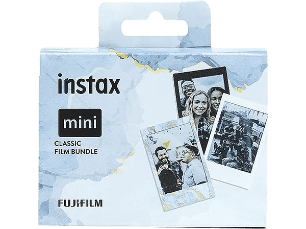 Película fotográfica - Fujifilm Kit 30 Film Mini Classic, Para Polaroid 300 y Instax mini, 30 unidades, 3 colores, Multicolor