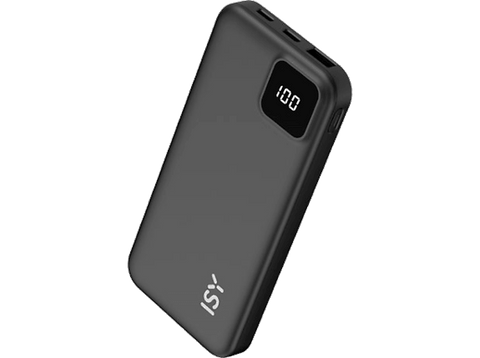 Powerbank - Isy IPP 10001, 10000 mAh, USB-C, USB-A, Negro
