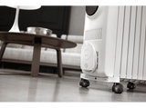 Radiador - De'Longhi Dragon EASYTRONIC TRD50615, Sistema de aceite, 1500W, 12 niveles de temperatura, 6 elementos, Blanco