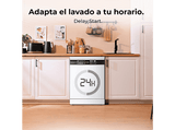Lavavajillas - Cecotec Bolero Aguazero 6700 B, 15 cubiertos, 14 programas, Motor Inverter Plus, Clase B, Pantalla FullColor XXL, 60 cm, White