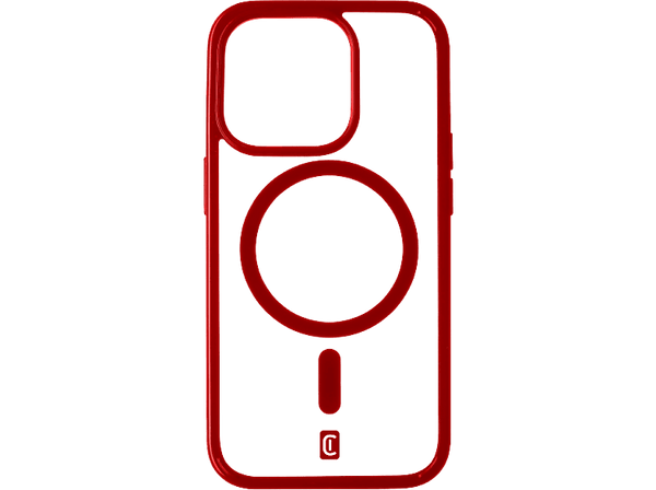 Funda - CellularLine POPMAGIPH15PROR, Para Apple iPhone 15 PRO, Trasera, TPU, Para MagSafe, Rojo