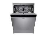 Lavavajillas - Haier XF 6C4F1X, 16 servicios, 10 programas, 60 cm, Apertura automática, Tercera bandeja, Inox