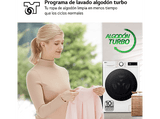Lavadora carga frontal - LG F2WR5S08AGW, Serie fondo especial 500, 8 kg, 1200 rpm, 12 programas,  AI Direct Drive™, Steam™, Blanco