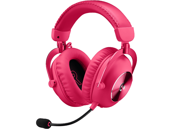 Auriculares gaming - Logitech G Pro X 2, Inalámbrico, Bluetooth, Transductor de grafeno, 7.1 DTS, PC/PlayStation/Nintendo, Magenta