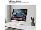 Monitor - LG 27U731SA-W, 27 UHD 4K, 60 Hz, 5 ms, Smart Monitor,  IPS, 2x HDMI, HDR10, Altavoces incorporados, Blanco