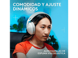 Auriculares gaming - Logitech G G321, Lightspeed-Bluetooth, Micrófono 16 kHz con varilla abatible, 20hs batería, PC, PS4-PS5, Nintendo Switch, Blanco