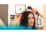 Rizador - Cecotec SurfCare MultiWaves, 5 cabezales, 140 a 200 ºC, Estuche, Guante térmico, Pinzas, Negro