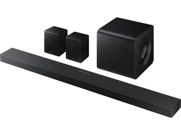Barra de sonido - Samsung HW-QS750F/ZF, Bluetooth, 465W con subwoofer y Dolby 5.1ch, Wifi Negro
