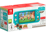 Consola - Nintendo Switch Lite, Portátil, Controles integrados, Azul Turquesa + Juego Animal Crossing: New Horizons (preinstalado) + 12 meses NSO