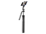 Palo Selfie - CellularLine SELFIE STICK MAX, Multifuncional, Rotación 360º, Extensible 180 cm, Bluetooth y control remoto, Negro
