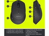 Ratón Inalámbrico - Logitech M280, 1000 ppp, USB, Pilas hasta 18 meses, Multisistema operativo, Ahorro de energía automático, Negro