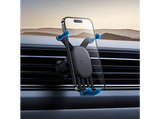 Soporte de móvil para coche - Baseus Gravity Air, Universal, Para rejilla de aire, Brazos metálicos, Con revestimiento protector, Alta sujeción, Negro