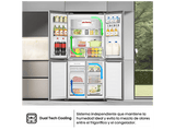 Frigorífico americano - Hisense RQ5P470SYID, Total No Frost, 178.5 cm, 483 l, Wi-Fi, Inverter, Inox