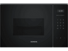 Microondas con grill - Siemens BE555LMB1,Serie IQ500, 900 W, 5 niveles, Limpieza HIdrolítica Humid Clean, recetas automáticas CookControl, 25 l, Negro