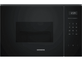Microondas con grill - Siemens BE555LMB1,Serie IQ500, 900 W, 5 niveles, Limpieza HIdrolítica Humid Clean, recetas automáticas CookControl, 25 l, Negro