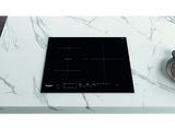 Placa inducción - Whirlpool WB B3760 BF, Inducción, 3 zonas, 9 niveles, Eléctrica, Biselado frontal, Negro