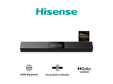 Barra de sonido - Hisense HS2000, Bluetooth, 240 W, Audio 2.1, Subwoofer integrado, Dolby Audio, Negro