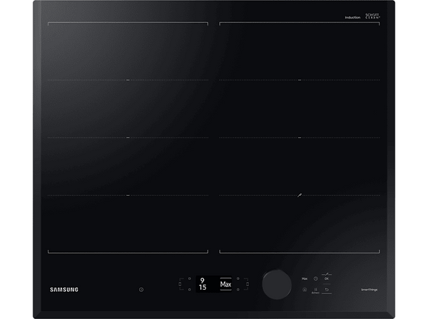 Placa inducción - Samsung NZ64B7799KK/U1, 4 zonas, 26 cm, Dual Flex,  59 cm, WiFi, Negro