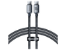 Cable USB - Baseus Crystal Shine, USB-C a USB-C, 120 cm, 100w, 480 Mbps, Carga ultrarrápida, Con trenzado resistente, Negro