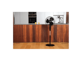 Ventilador de pie - Taurus Greco 16CR Elegance, Ahorro de energía, Silencioso, 40 W, Altura ajustable, 3 Velocidades, Negro