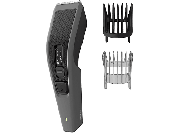 Cortapelos - Philips S5000 HC3525/15, 13 longitudes, 45 min autonomía, 3 cabezales, cepillo de limpieza, Gris