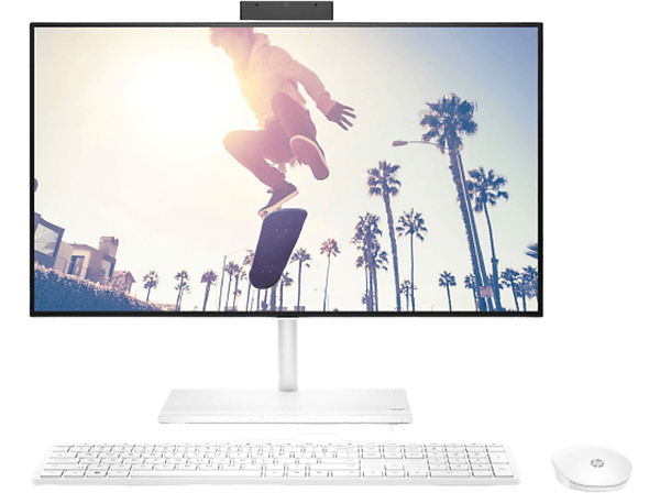 All in one - HP 24-cb1010ns, 23.8 " Full HD, Intel® Core™ i5-1235U, 8GB RAM, 512GB SSD, GeForce® MX450, Sin sistema operativo, Blanco