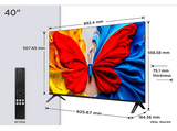 TV QLED 40 - TCL 40S5K, Full-HD, IPQ 2.0 Engine, Smart TV, DVB-T2 (H.265), HDR, WiFi, 60 Hz, Negro