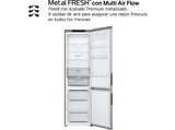 Frigorífico combi - LG GBV22NCBPY, No Frost, 203 cm, 387 l, DoorCooling™, FRESHConverter™, Inox antihuellas