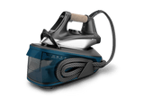 Centro de planchado - Rowenta VR7444, 2400 W, 350 g/min, 6.5 bar, Suela de Durilium Airglide, Azul