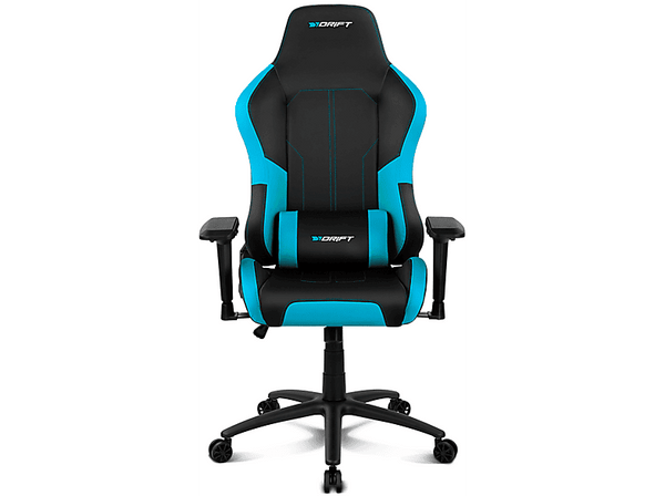 Silla gaming - Drift DR250, Reposabrazos 4D, Cojín cervical y lumbar, Reclinable, Giratorio, Azul