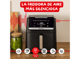 Freidora de aire - Moulinex Easy Fry Silence EZ8428, 7L, Tecnología silenciosa, Compacta, Panel frontal desmontable, Hasta 8 personas, 10 programas