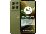 Móvil - Motorola Moto g15, Verde, 128 GB, 8 GB RAM, 6.72 LCD, MediaTek Helio G81, Full HD+, Cuero Vegano, 5200 mAh