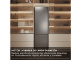 Frigorífico combi - Haier HDPW5620ANPKInox, Total No Frost, 205 cm, 409 l, Wi-Fi, Inox
