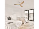 Ventilador de techo - Philips Olas, 59 W, 6 Velocidades, 132 cm, 2650 lúmenes regulables, Mando a distancia, Blanco/Madera