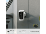 Cámara de vigilancia IP - Amazon Outdoor Camera Plus Battery, 2K, Función de visión nocturna, Comunicación bidireccional, Blanco