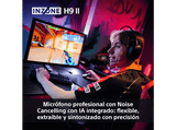 Auriculares gaming - Sony INZONE H9 II, Inalámbricos, Noise Cancelling, Fnatic, Micrófono, IA, 30h, Bluetooth/LE/2,4 GHz, Ligeros, PC, WHG910N, Blanco
