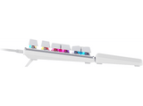 Teclado gaming - NEWSKILL Serike V2, Por Cable, Iluminación RGB, Con reposabrazos, Blanco