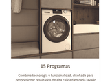 Lavadora carga frontal - Haier I-Pro Series 1 HW100-BP14929A-S, 10 kg, 1400 rpm, Motor Inverter, Antibacterias, Blanco