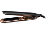 Plancha de pelo - Rowenta Ultimate Experience Thermocare SF8120F0, Tecnología iónica, Revestimiento titanio, 210º C, 5 temperaturas, Panel LED, Negro