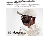 Auriculares True Wireless - LG BUDS, 30 h, Resistencia al agua IPX4, Cancelación de ruido, Negro