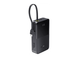 Powerbank - Baseus EnerFill Bipow2 Pro, 20000mAh, 22.5W, Cable retráctil, Carga simultánea ultrarrápida, USB-C, Negro Cluster