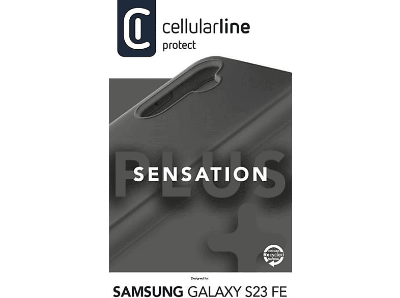 Funda - Cellular Line SENSPLUSGALS23FEK, Para Samsung Galaxy S23 FE, Silicona, Trasera, Negro