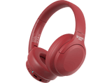 Auriculares inalámbricos - Vieta Pro Motion, Circumaurales, Bluetooth, 50 h Autonomía, Rojo