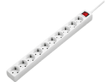 Regleta - Hama 137234 HOME REGLETA 10 TOMAS SCHUKO+, Cable 3m, 3680 W, Blanco