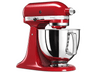 Robot amasador - Kitchen-Aid Artisan 5KSM125EER, 300W, 4.8 l, Hasta 220 rpm, 4 accesorios, Rojo