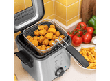 Freidora - Cecotec CleanFry Advance 1500, Filtro OilClean, Tapa con ventana, Cubeta extraíble, Antiadherente, Apto lavavajillas, Inox