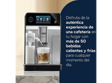 Cafetera superautomática - De'Longhi Eletta Ultra ECAM470.85.MB, 1450 W, 19 bar, Molinillo integrado, Depósito de leche, Táctil, 50 recetas, Metálico