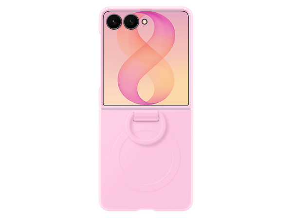 Funda - Samsung, Para Samsung Galaxy Z Flip8, De Silicona con anillo, Magnética, Rosa